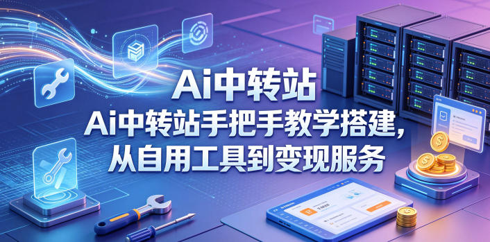 Ai中转站手把手教学搭建，从自用工具到变现服务-源创文化-轻创终点站