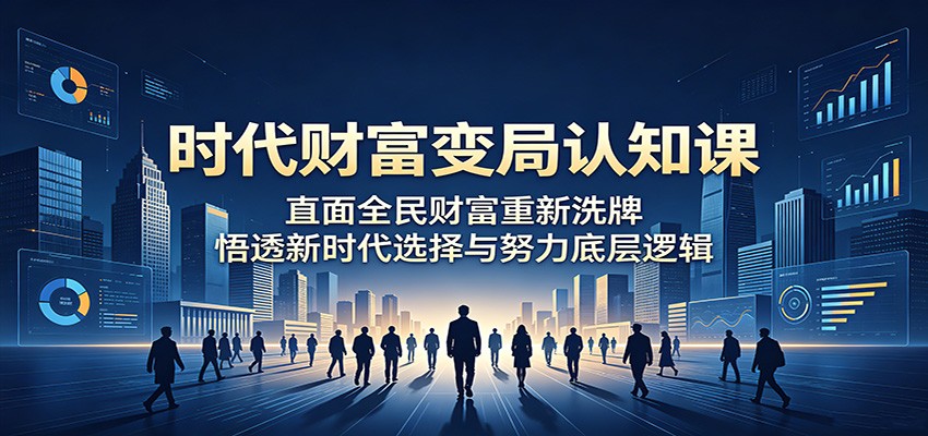 时代财富变局认知课：直面全民财富重新洗牌，悟透新时代选择与努力底层逻辑-源创文化-轻创终点站