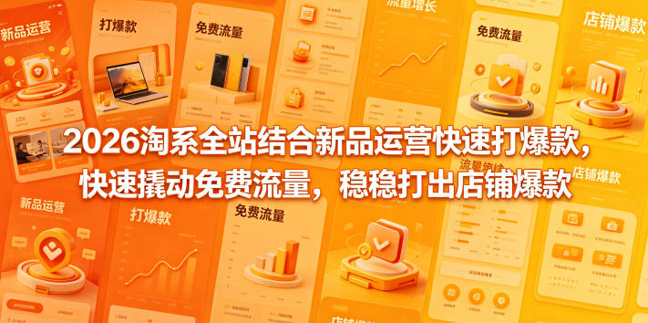 2026淘系全站结合新品运营快速打爆款,快速撬动免费流量,稳稳打出店铺爆款(更新5月12日)-源创文化-轻创终点站