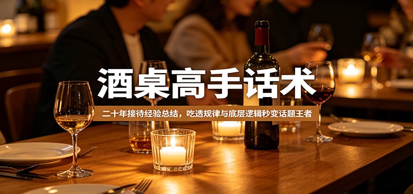 酒桌高手话术：二十年接待经验总结，吃透规律与底层逻辑秒变话题王者-源创文化-轻创终点站