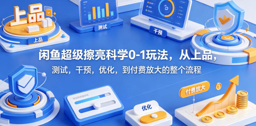 闲鱼超级擦亮科学0-1玩法,从上品,测试,干预,优化,到付费放大的整个流程-源创文化-轻创终点站
