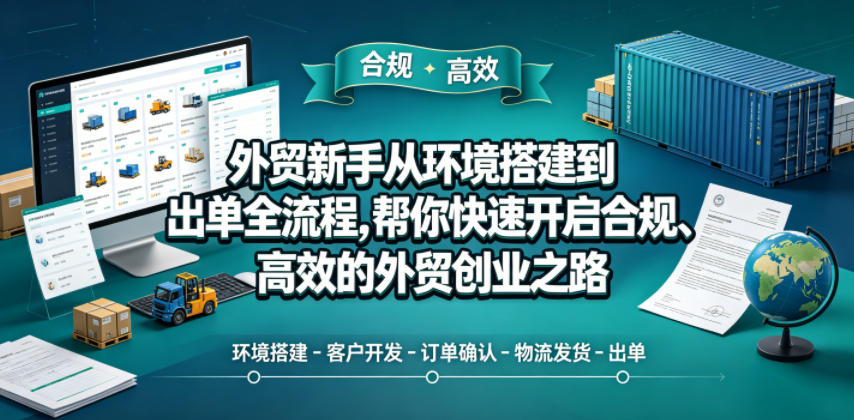 外贸新手从环境搭建到出单全流程，帮你快速开启合规、高效的外贸创业之路-源创文化-轻创终点站