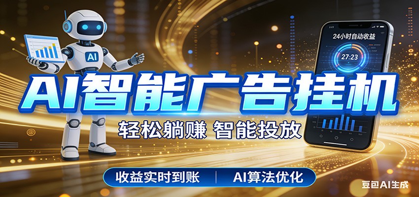 智能广告挂机新时代，利用碎片化时间实现稳定被动收益，AI帮你持续盈利-源创文化-轻创终点站