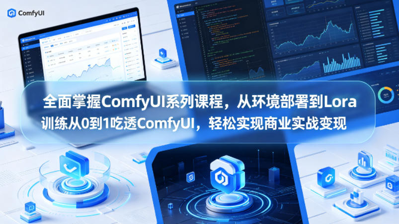 全面掌握ComfyUI系列课程，从环境部署到Lora训练从0到1吃透ComfyUI，轻松实现商业实战变现-源创文化-轻创终点站