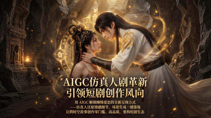 AIGC仿真人《合欢宗》短剧教学，用AIGC解锁缠绵爱恋的全新呈现方式，让跨时空故事创作零门槛、高品质，重构短剧生态-源创文化-轻创终点站