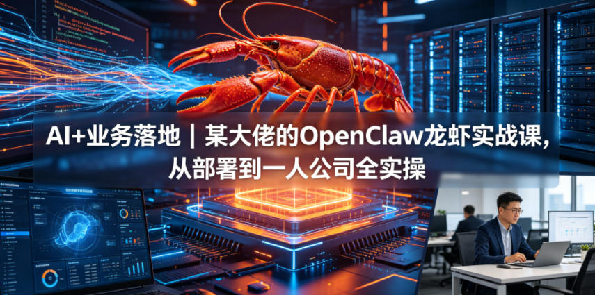 AI+业务落地｜某大佬的OpenClaw小龙虾实战课，从部署到一人公司全实操-源创文化-轻创终点站