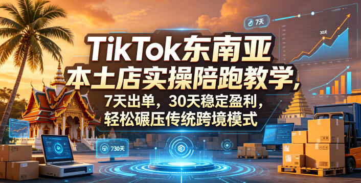 TikTok东南亚本土店实操陪跑教学，7天出单，30天稳定盈利，轻松碾压传统跨境模式(更新0516)-源创文化-轻创终点站