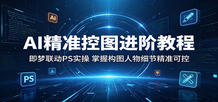 AI精准控图进阶教程：即梦联动PS实操，掌握构图人物细节精准可控-源创文化-轻创终点站