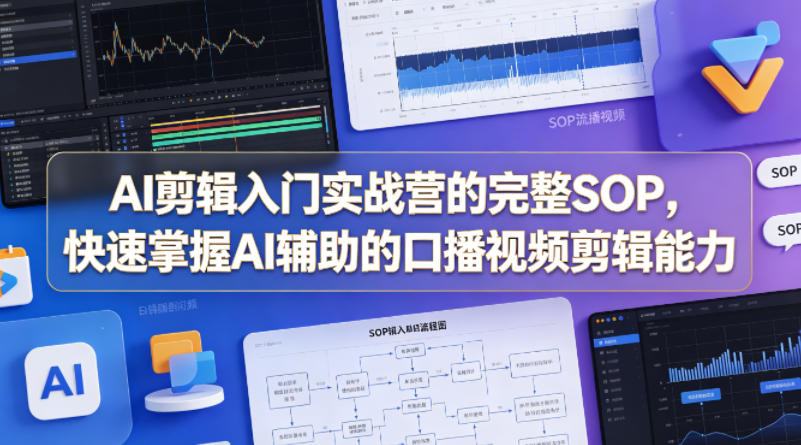 AI剪辑入门实战营的完整SOP，快速掌握AI辅助的口播视频剪辑能力-源创文化-轻创终点站