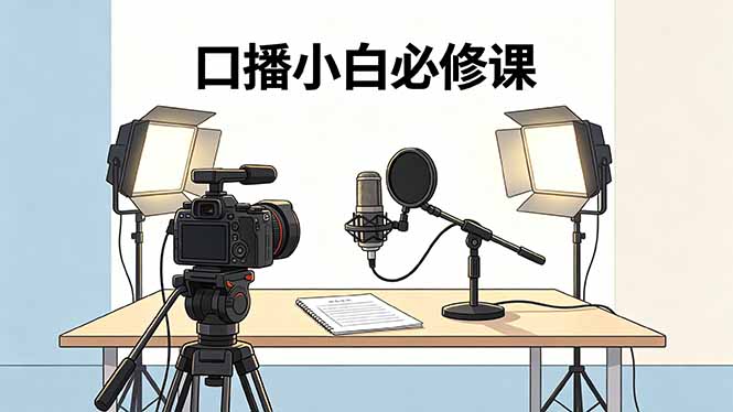 口播小白必修课：录像收音灯光设备+脚本撰写，搭专业级录制场景-源创文化-轻创终点站