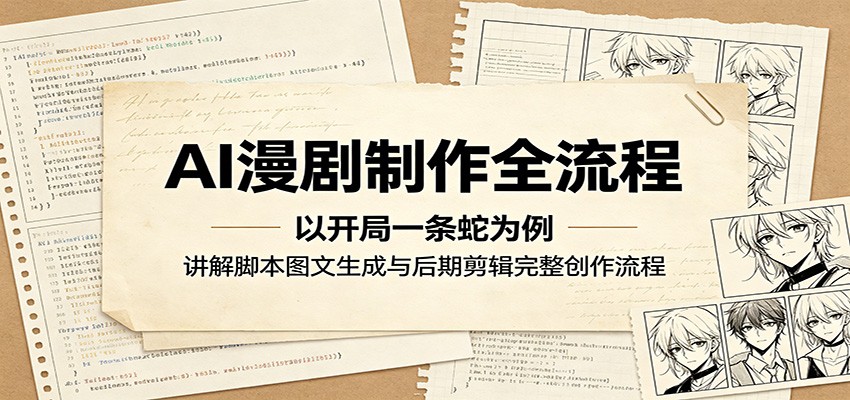AI漫剧制作全流程：以开局一条蛇为例，讲解脚本图文生成与后期剪辑完整创作流程-源创文化-轻创终点站