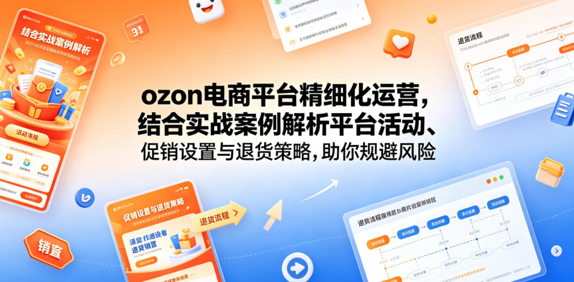 ozon电商平台精细化运营，结合实战案例解析平台活动、促销设置与退货策略，助你规避风险、提升销量-源创文化-轻创终点站