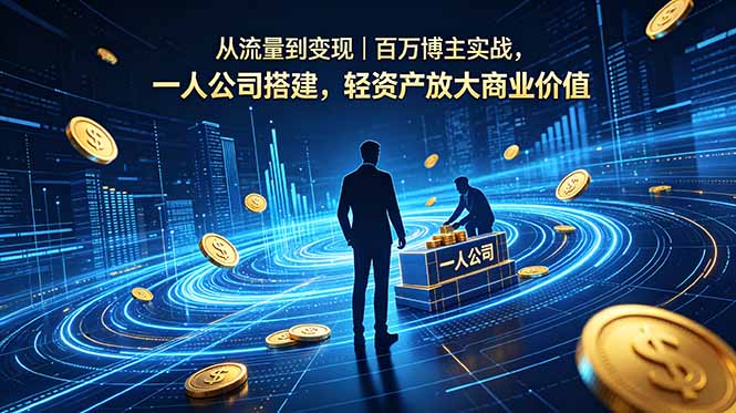 从流量到变现｜百万博主实战，一人公司搭建，轻资产放大商业价值-源创文化-轻创终点站