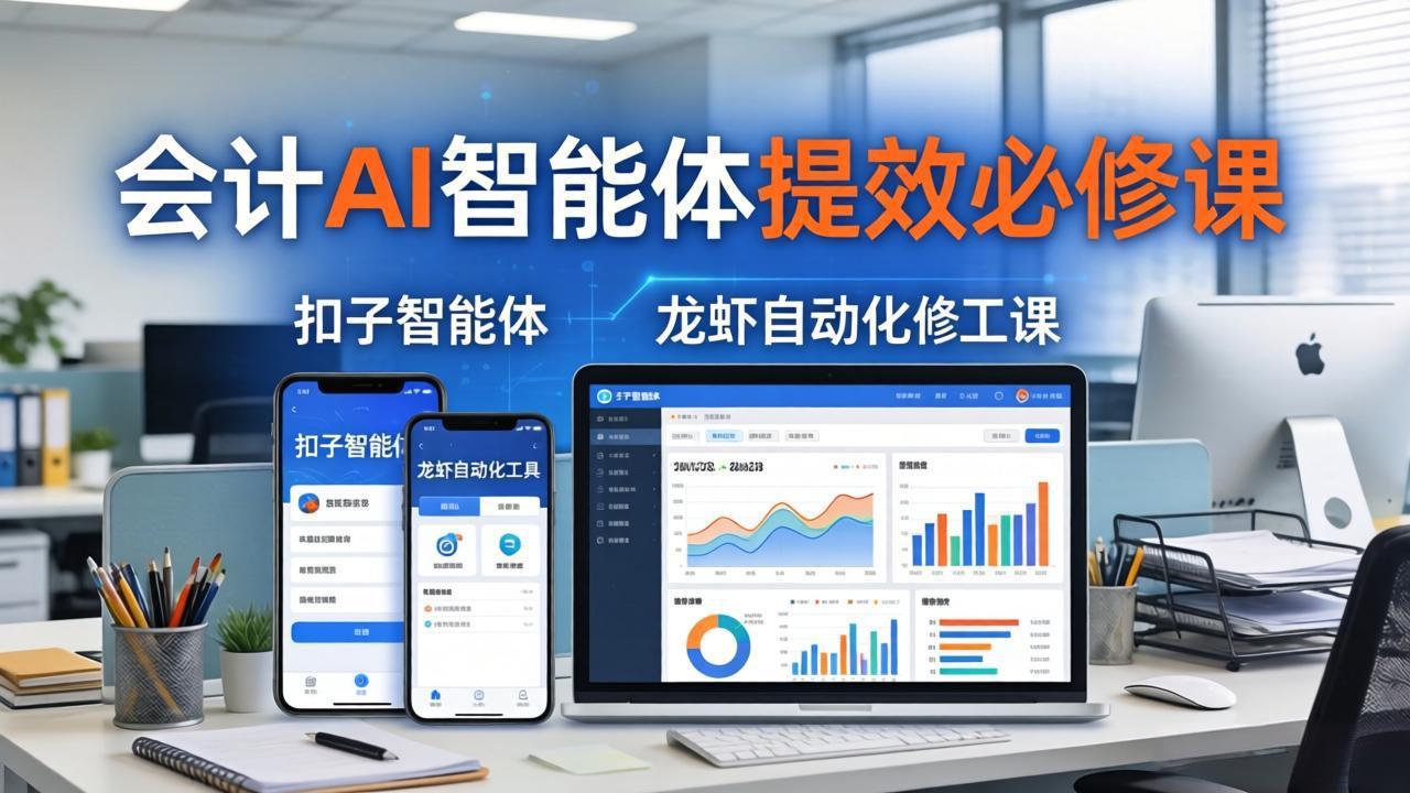 财务会计AI智能体提效必修课：扣子智能体+龙虾自动化+报表分析，一站式提升财务工作效率-源创文化-轻创终点站