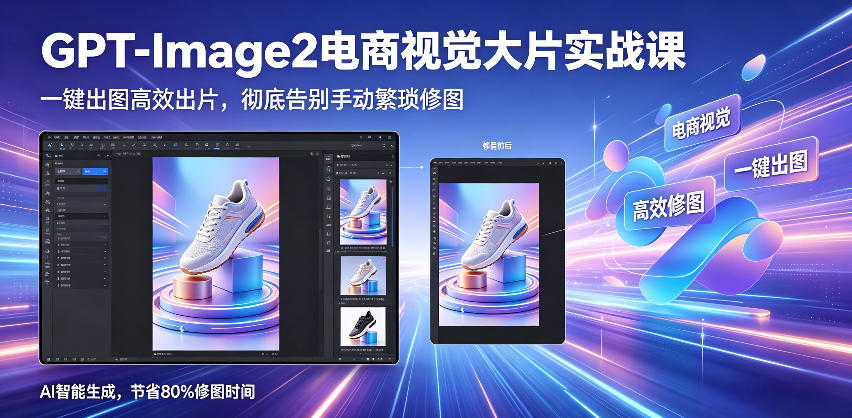 GPT-Image2电商视觉大片实战课，一键出图高效出片，彻底告别手动繁琐修图-源创文化-轻创终点站
