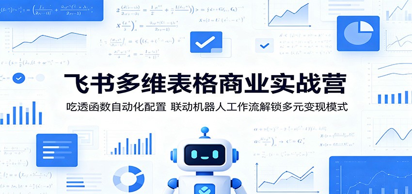飞书多维表格商业实战营：吃透函数自动化配置，联动机器人工作流解锁多元变现模式-源创文化-轻创终点站