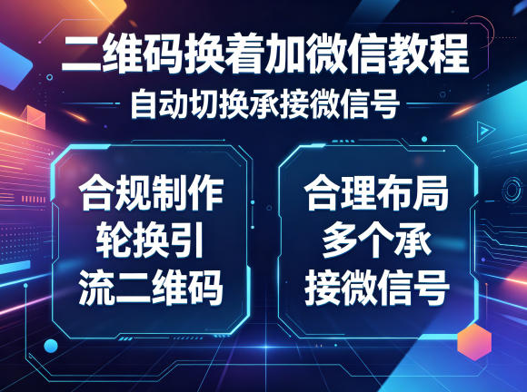 二维码换着加微信教程，自动切换承接微信号，合规制作轮换引流二维码，合理布局多个承接微信号-源创文化-轻创终点站
