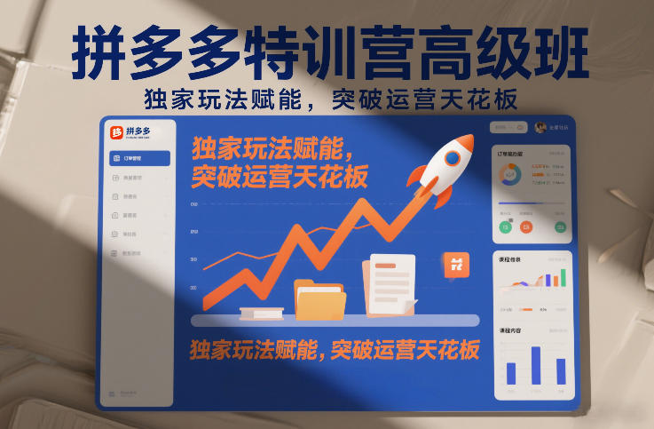 拼多多特训营高阶班,独家玩法赋能,突破运营天花板(更新26年3月)-源创文化-轻创终点站